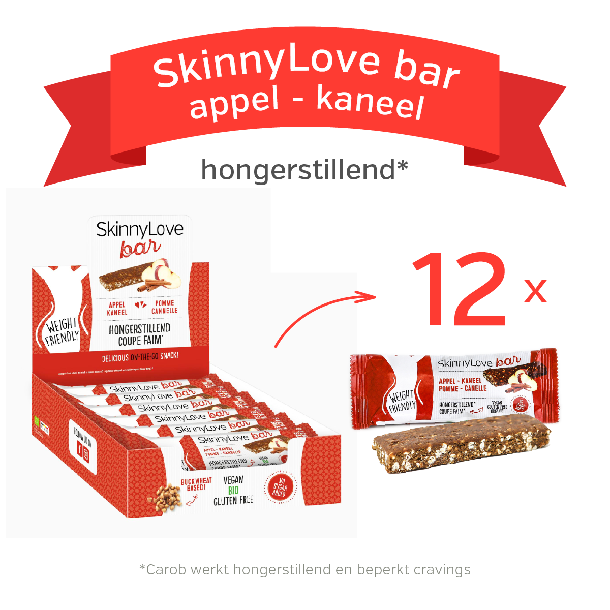 SkinnyLove bar | appel - kaneel